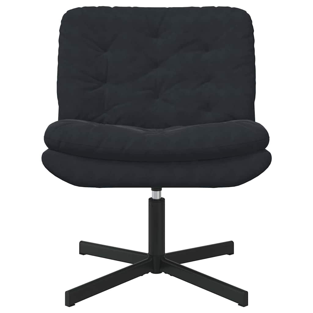 Swivel Relaxing Chair with Cushion Black 63 x 75 x 76 cm Velvet