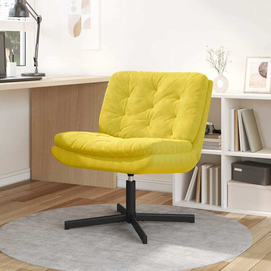 Swivel Relaxing Chair Other Yellow 63 x 75 x 76 cm Velvet