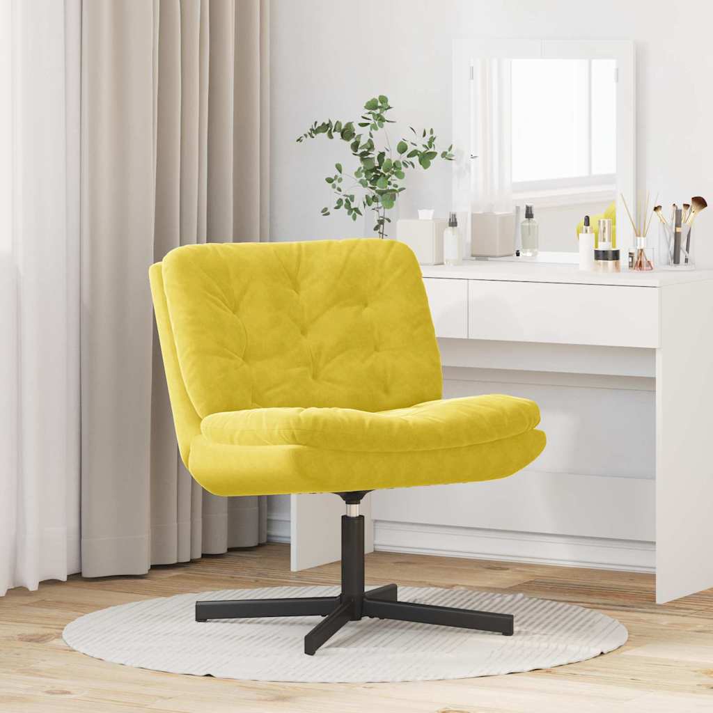 Swivel Relaxing Chair Other Yellow 63 x 75 x 76 cm Velvet
