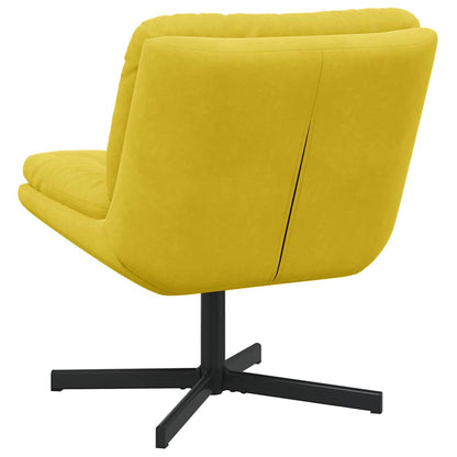 Swivel Relaxing Chair Other Yellow 63 x 75 x 76 cm Velvet