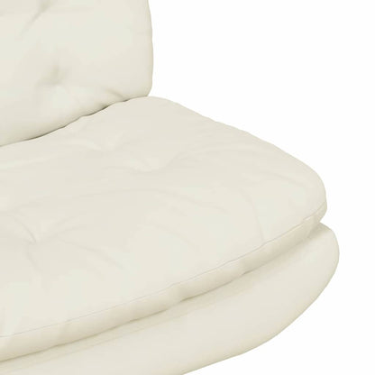 Swivel Relaxing Chair Cream 63 x 75 x 76 cm Velvet