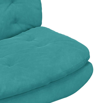 Swivel Relaxing Chair Other Turquoise 63 x 75 x 76 cm Velvet