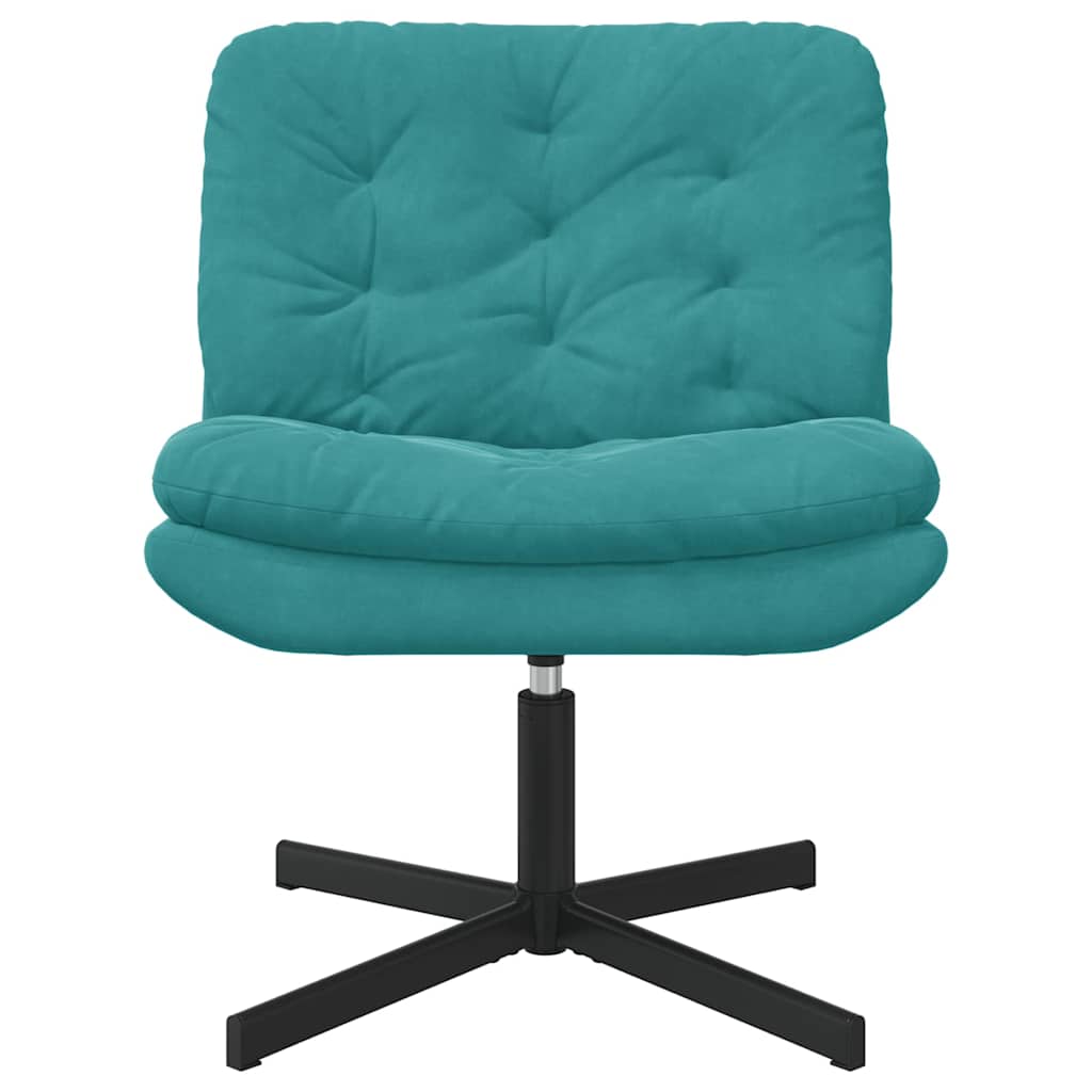 Swivel Relaxing Chair Other Turquoise 63 x 75 x 76 cm Velvet