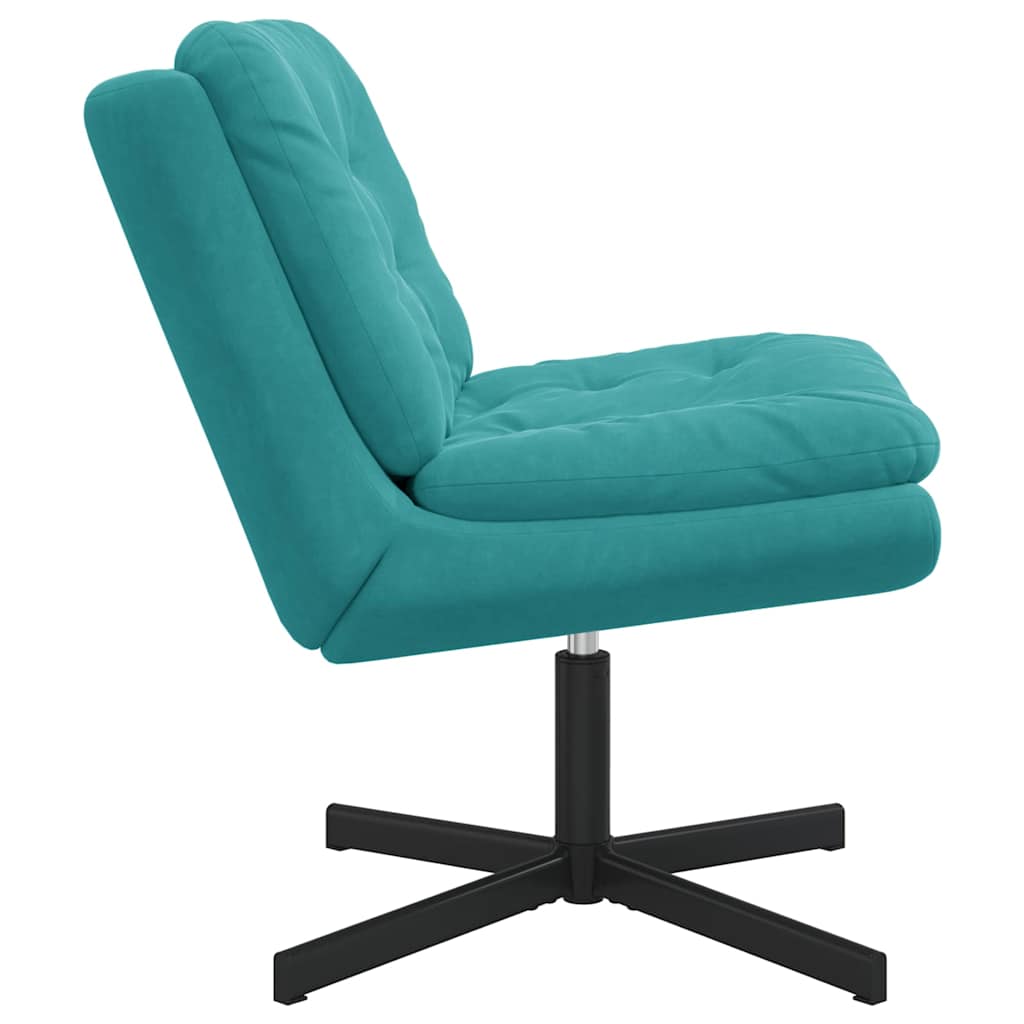 Swivel Relaxing Chair Other Turquoise 63 x 75 x 76 cm Velvet