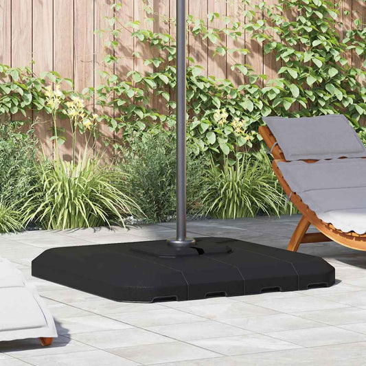Cantilever Parasol Base Set 4 pcs Black 98 x 98 x 13 cm Plastic