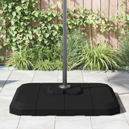 Cantilever Parasol Base Set 4 pcs Black 98 x 98 x 13 cm Plastic