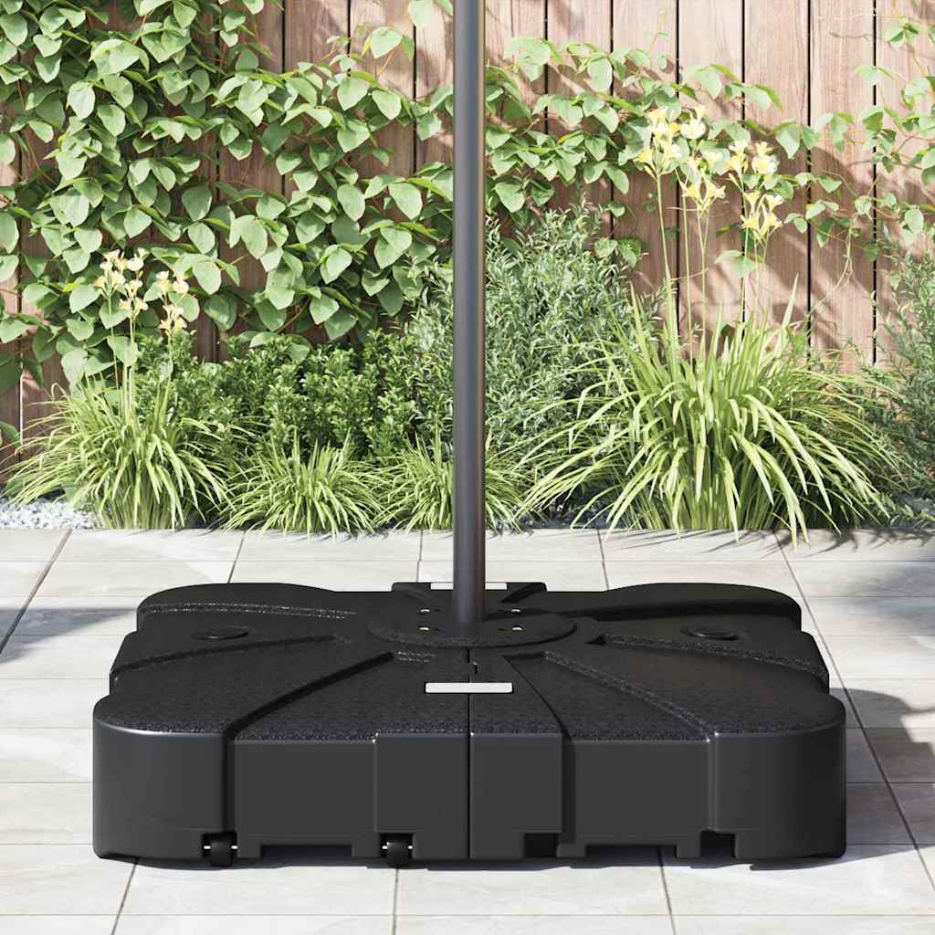 Cantilever Parasol Base Set 2 pcs Black 88 x 88 x 19 cm Plastic
