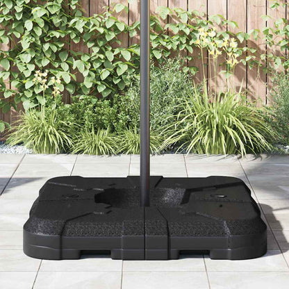 Umbrella Base Set 2 pcs Black 88.5 x 88.5 x 12 cm Plastic