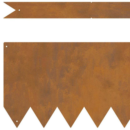 Lawn Edgings 50 pcs Brown 100 x 0.5 x 20 cm Weathering Steel