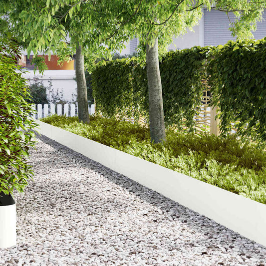 Lawn Edgings 30 pcs White 100 x 0.5 x 30 cm Steel