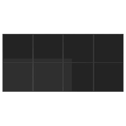 Garden Dining Set 9 pcs Black Steel