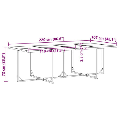 Garden Dining Set 9 pcs Black Steel