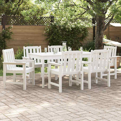 Garden Dining Chair 6 pcs White 65.5 x 55.5 x 88cm Plastic