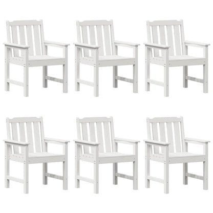 Garden Dining Chair 6 pcs White 65.5 x 55.5 x 88cm Plastic