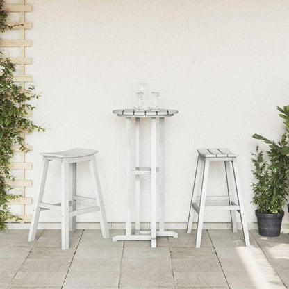 Garden Bar Set 3 pcs White HDPE