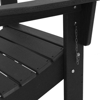 Garden Lounge Furniture 2 pcs Black 74.5 x 80.5 x 90cm Plastic