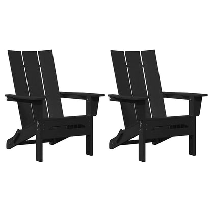 Garden Lounge Furniture 2 pcs Black 74.5 x 80.5 x 90cm Plastic