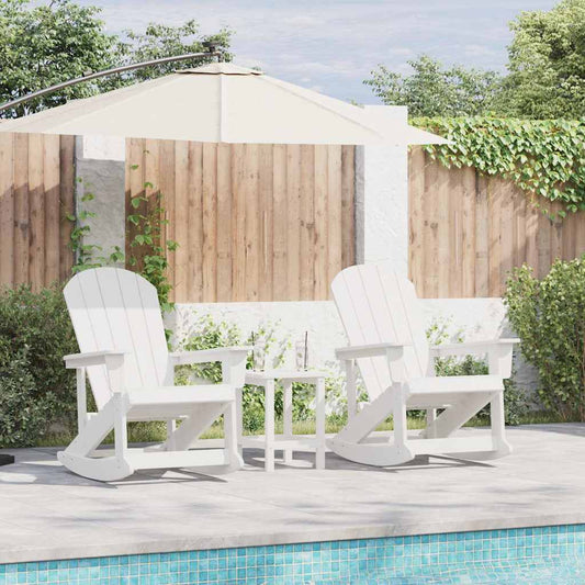 Garden Lounge Set White HDPE