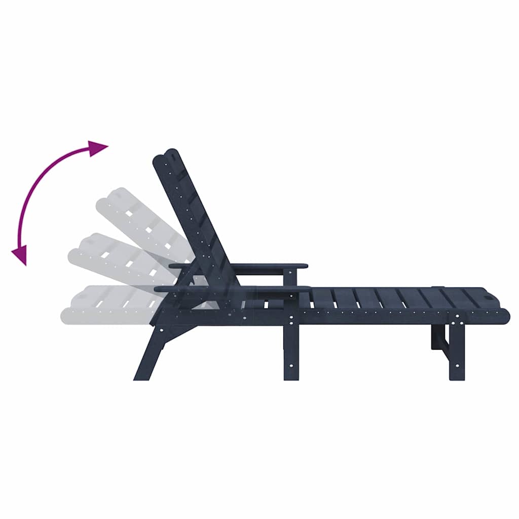 Garden Lounge Furniture Reclining 2 pcs Navy 53 x 195.5 x 30cm