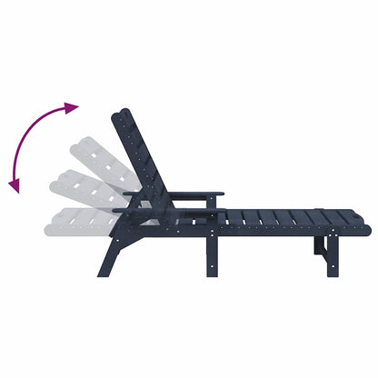 Garden Lounge Furniture Reclining 2 pcs Navy 53 x 195.5 x 30cm