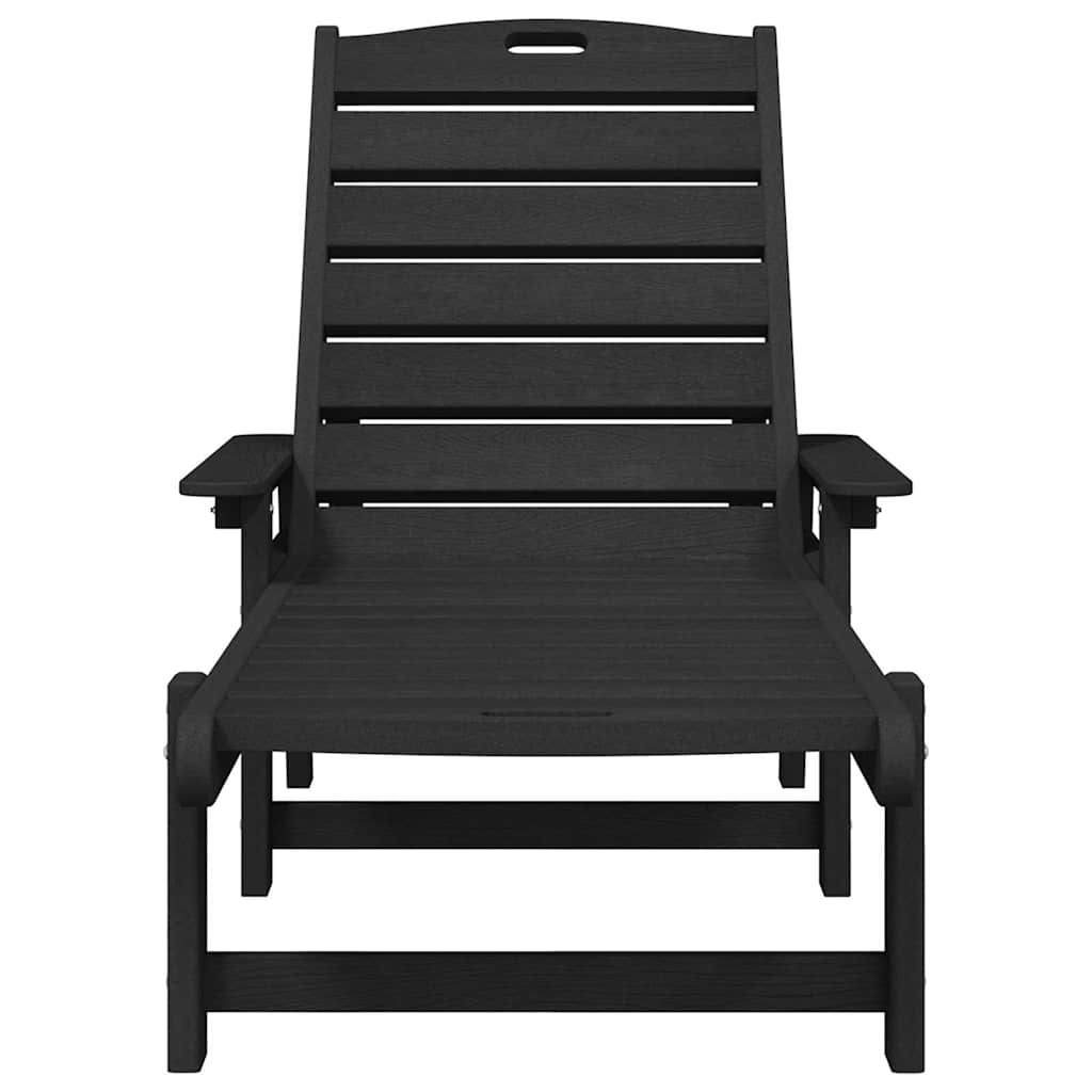 Garden Lounge Furniture Reclining 2 pcs Black 53 x 195.5 x 30cm