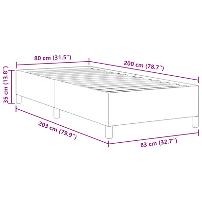Bed Frame Blue 80 x 200 cm Corduroy fabric