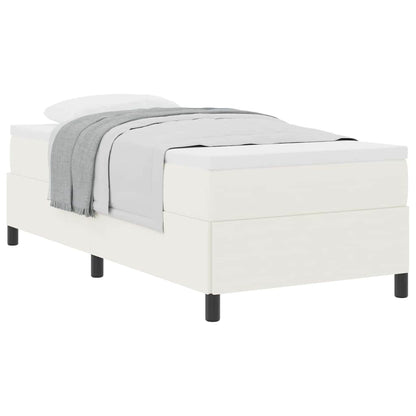 Bed Frame Cream 100 x 200 cm Corduroy fabric