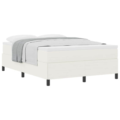 Bed Frame Cream 140 x 190 cm Corduroy fabric