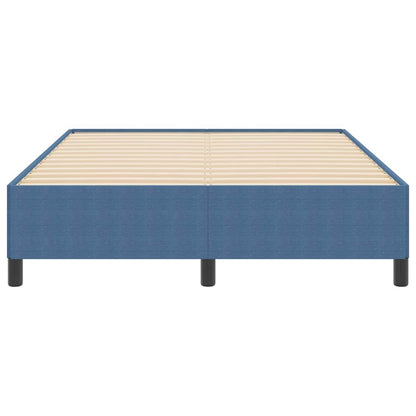 Bed Frame Blue 140 x 190 cm Corduroy fabric