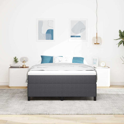 Bed Frame Dark grey 140 x 200 cm Corduroy fabric