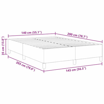 Bed Frame Dark grey 140 x 200 cm Corduroy fabric
