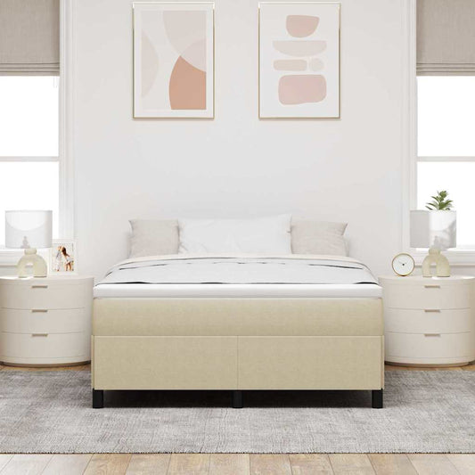 Bed Frame Grey Green 140 x 200 cm Corduroy fabric