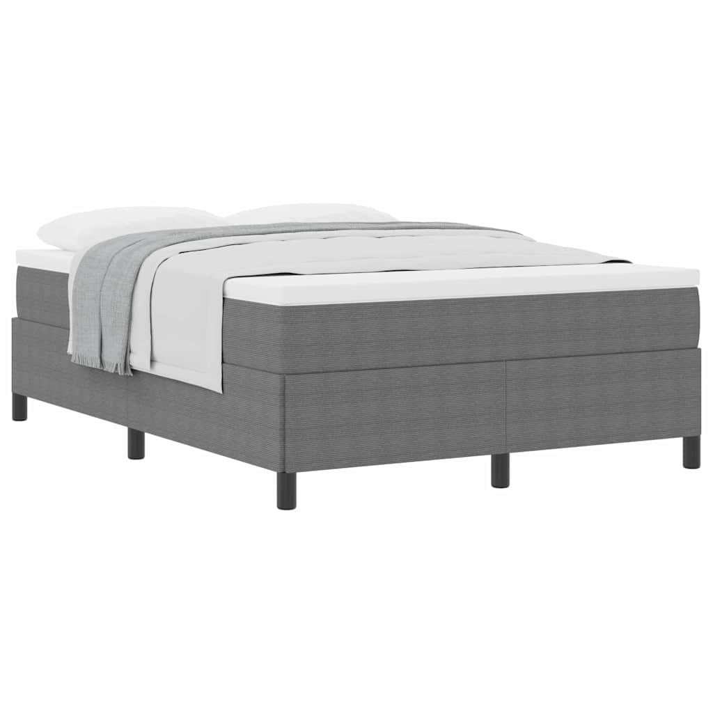 Bed Frame Light grey 160 x 200 cm Corduroy fabric