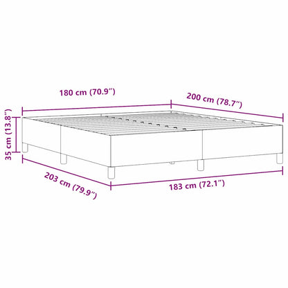 Bed Frame Light grey 180 x 200 cm Corduroy fabric