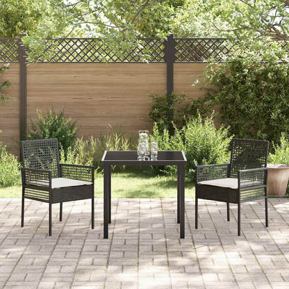 Garden Chair 2 pcs Black 53 x 60 x 85cm Poly Rattan