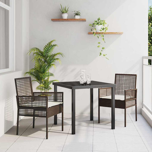 Garden Chair 2 pcs Brown 53 x 60 x 85cm Poly Rattan