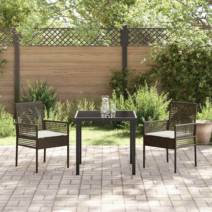 Garden Chair 2 pcs Brown 53 x 60 x 85cm Poly Rattan