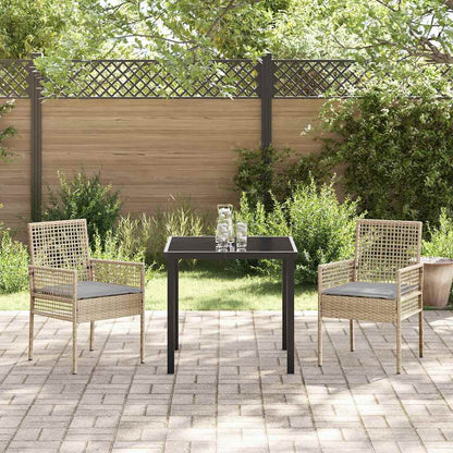 Garden Chair 2 pcs Beige 53 x 60 x 85cm Poly Rattan