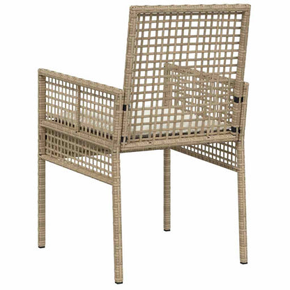 Garden Chair 2 pcs Beige 53 x 60 x 85cm Poly Rattan