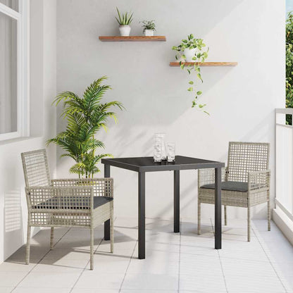 Garden Chair 2 pcs Light Grey 53 x 60 x 85cm Poly Rattan