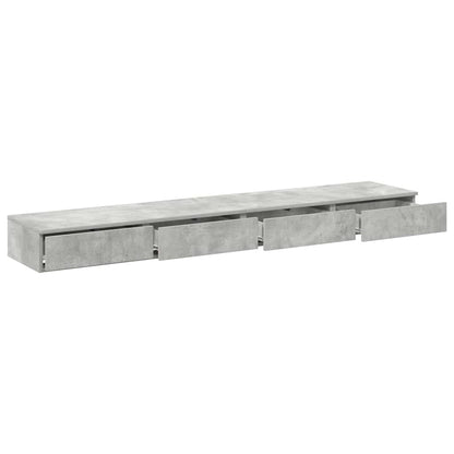 Bed Drawers Concrete grey 200 x 36.5 x 16.5 cm Engineered wood