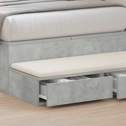 Bed Drawers Concrete grey 90 x 36.5 x 16.5 cm Engineered wood