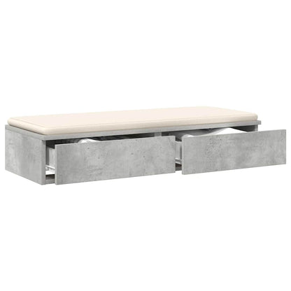Bed Drawers Concrete grey 90 x 36.5 x 16.5 cm Engineered wood
