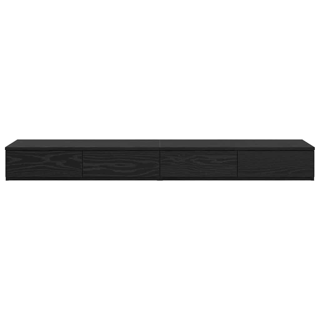 Bed Drawers Black oak 140 x 36.5 x 16.5 cm Engineered wood