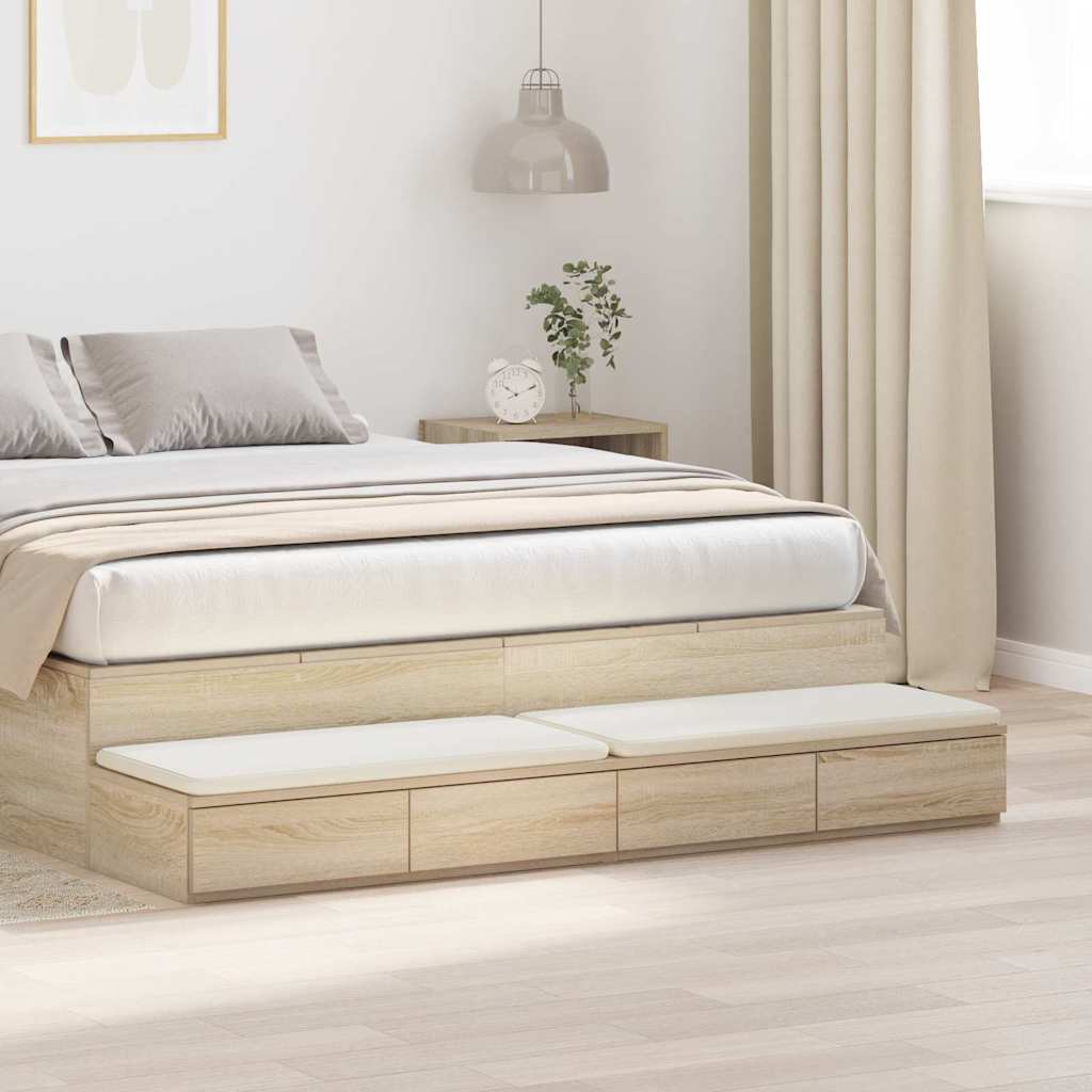 Bed Drawers Sonoma oak 140 x 36.5 x 16.5 cm Engineered wood