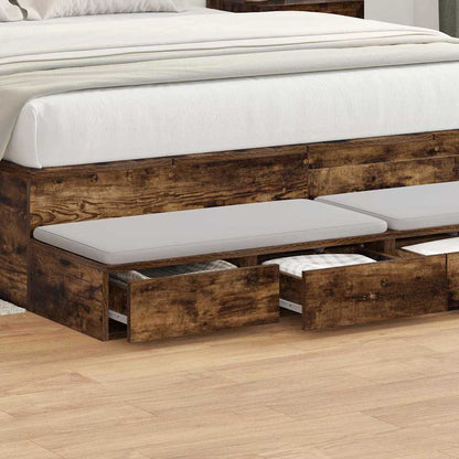 Bed Drawers Smoked oak 150 x 36.5 x 16.5 cm Engineered wood
