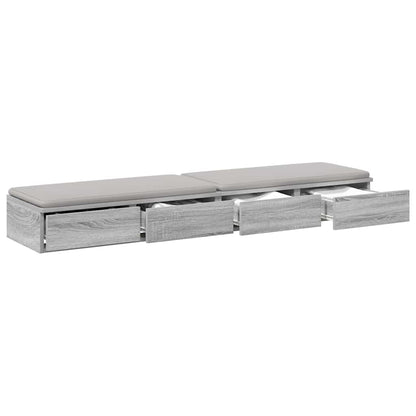 Bed Drawers Grey sonoma 150 x 36.5 x 16.5 cm Engineered wood