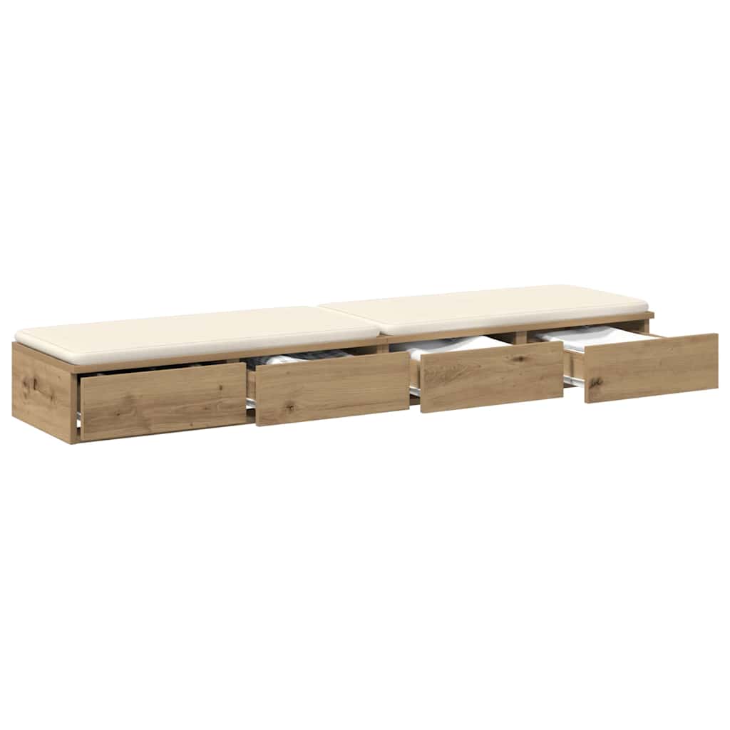 Bed Drawers Artisan oak 160 x 36.5 x 16.5 cm Engineered wood