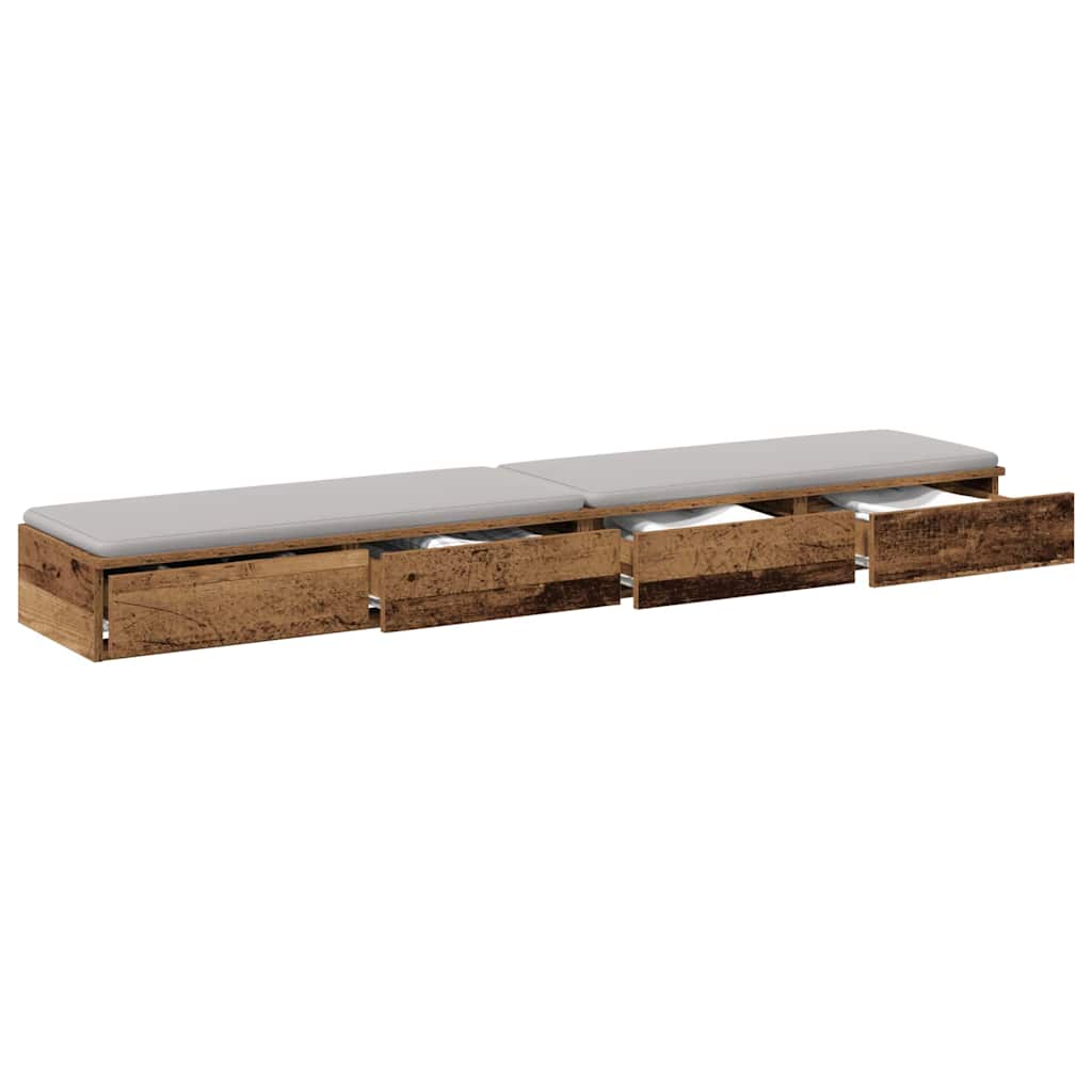 Bed Drawers Old wood 180 x 36.5 x 16.5 cm Engineered wood