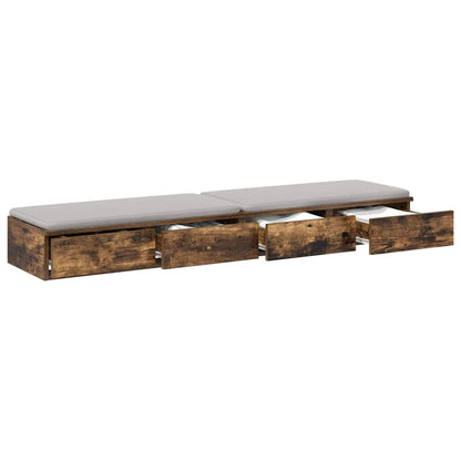 Bed Drawers Smoked oak 135 x 36.5 x 16.5 cm Engineered wood